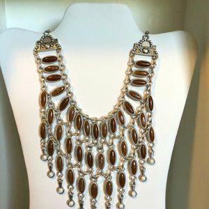 LUCKY BRAND Stone Bibb Statement Necklace